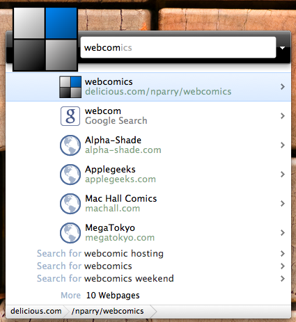 Delicious tags are included in your search results too